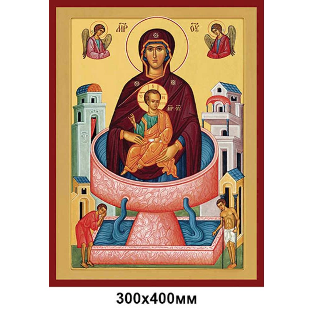 Изготовление иконы на пластике ПВХ для фасадов Божией матери Живоносный источник