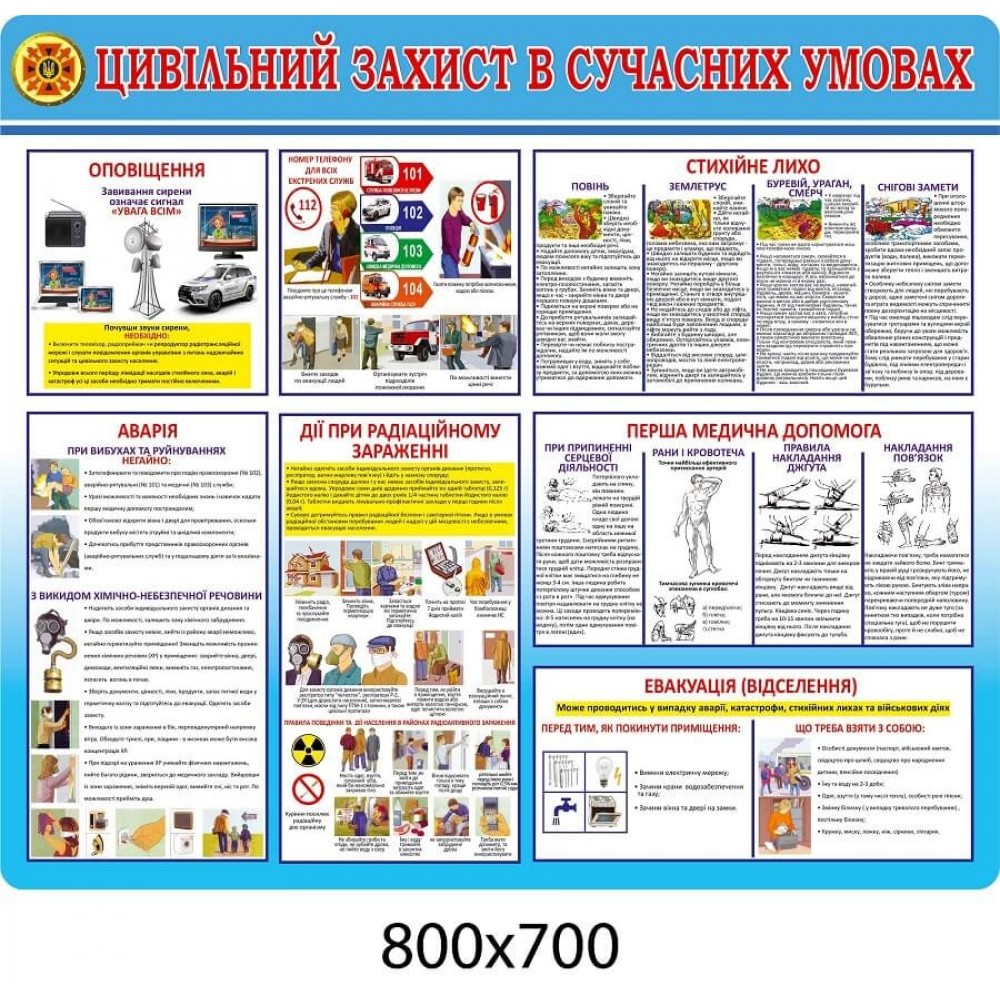 Стенд Гражданская защита в современных условиях