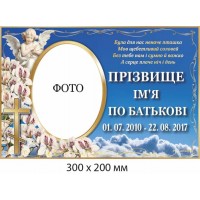 Мемориальные ритуальные таблички 300х200 мм