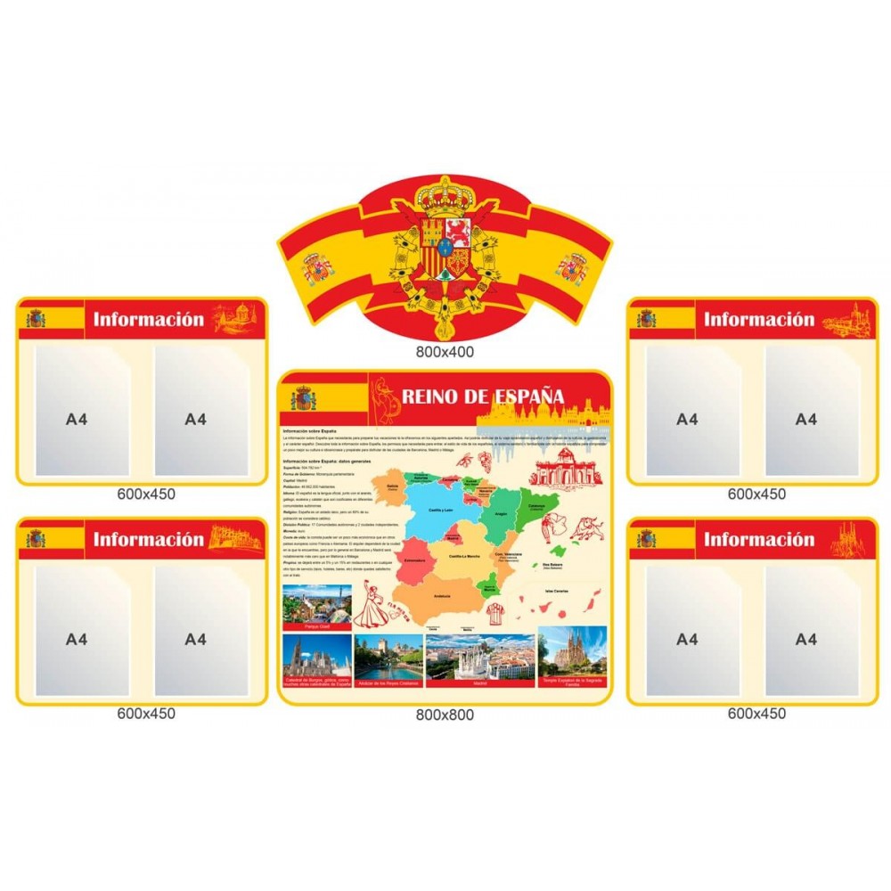 Комплект стендов для кабинета Испанского языка