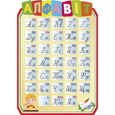 Стенд Алфавіт (колір бежевий)