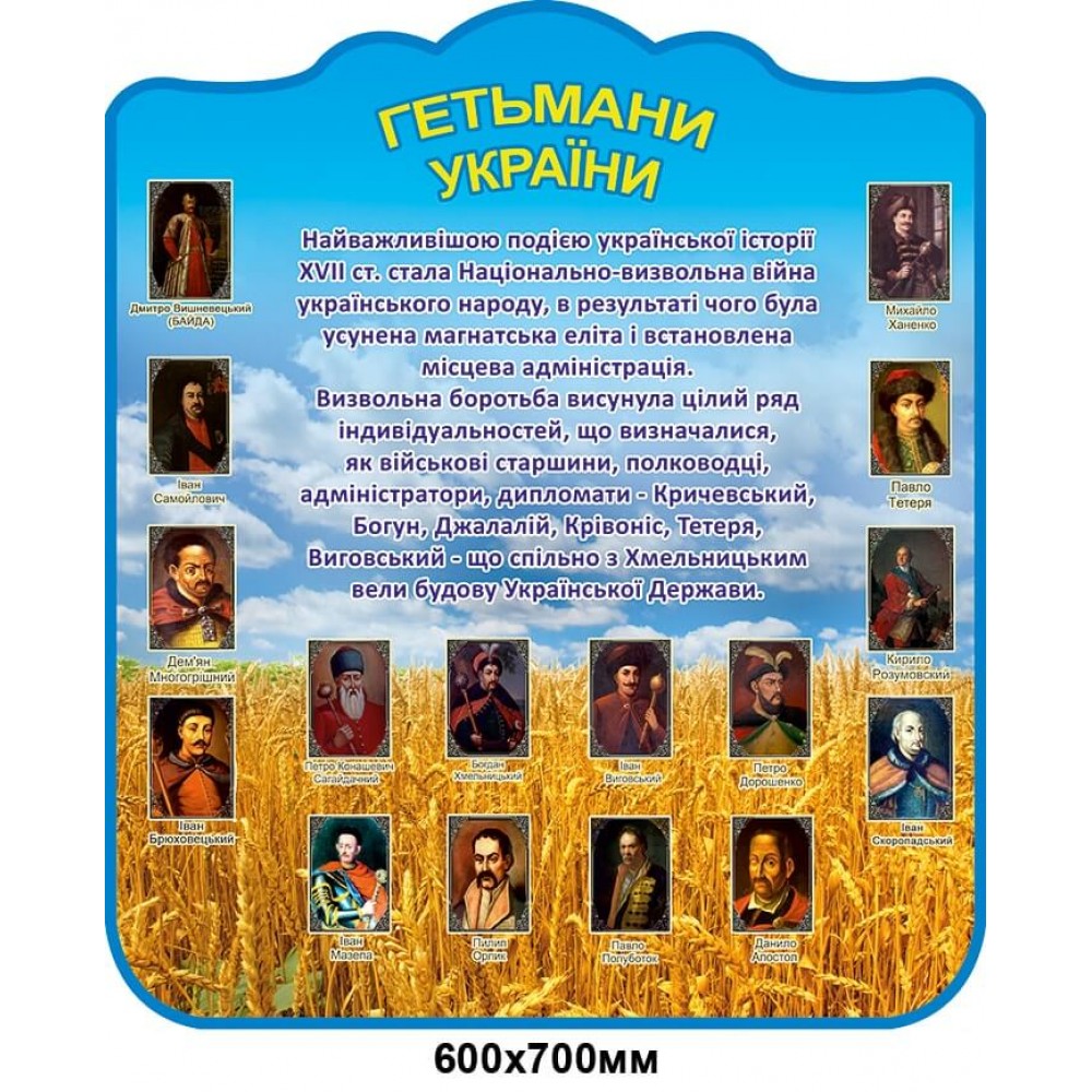 Стенд гетманы Украины Пшеница