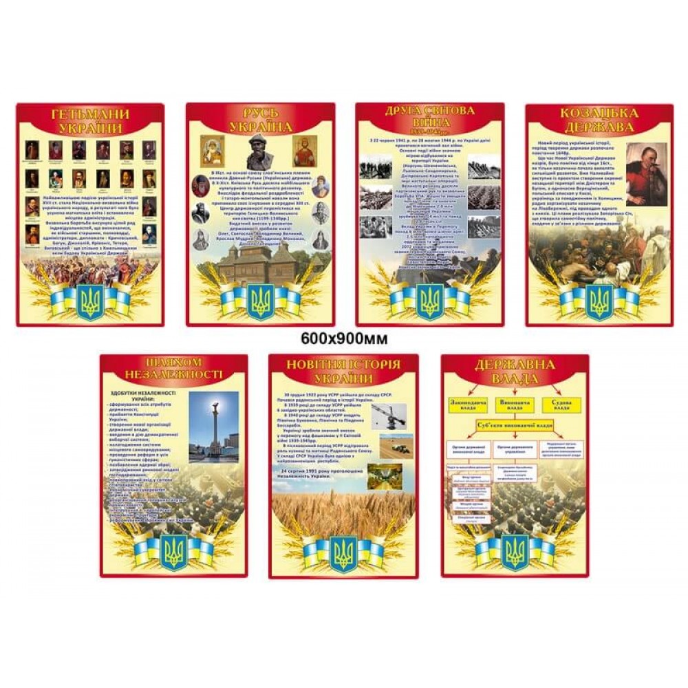 Комплект стендов для кабинета истории Украины