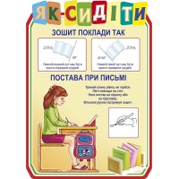 Стенд Как сидеть при письме (цвет бежевый)