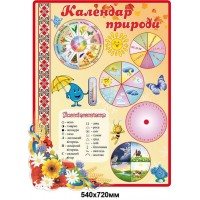 Стенд Календар природи стенд обладнаний стрілочками ,бежевий
