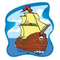 Стенд Держатель под магнит или прищепку Кораблик (90х100)