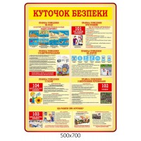 Стенд Уголок безопасности (желтый фон)