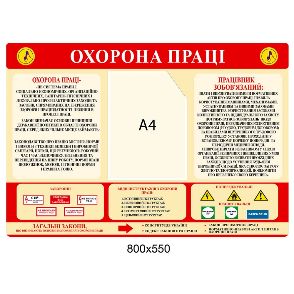 Стенд Охрана труда 