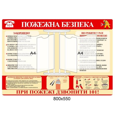 Пожежна безпека з стенд-книжкою для дитячого садочка