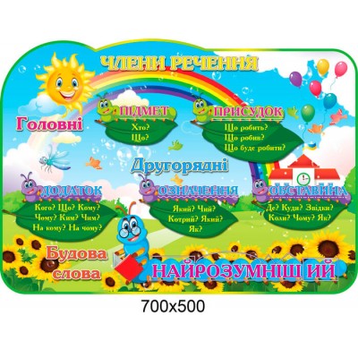 Стенд Члены предложения Поляна