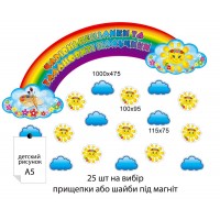 Комплект для виставки робіт Райдуга і хмаринки