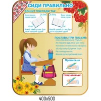 Стенд Сиди правильно (колір бежевий)