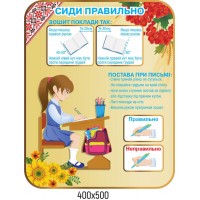 Стенд Сиди правильно (цвет бежевый)