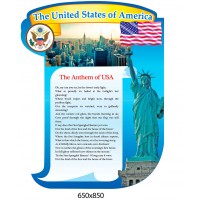 Стенд  Гимн Соединённых Штатов Америки (синий)