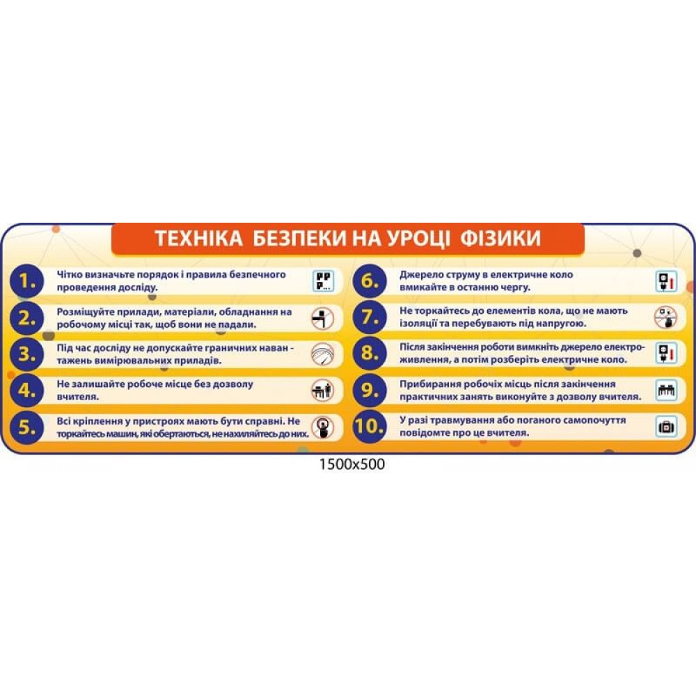 Стенд техника безопасности на уроке физики