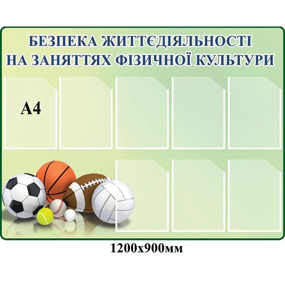  Стенд Безопасность жизнедеятельности на занятиях физической культуры