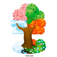 Стенд сезоны года в виде дерева