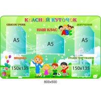 Стенд Класний куточок,зелений фон