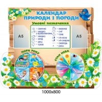 Стенд Календар природи і погоди з умовними позначеннями