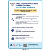 Плакат Мероприятия для уменьшения Распространение Covid19 на рабочем месте