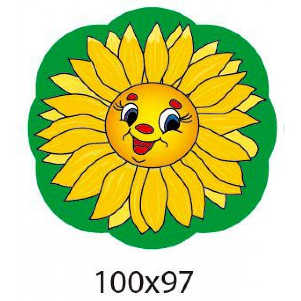 Крепление под магнит Солнышко на зеленом фоне