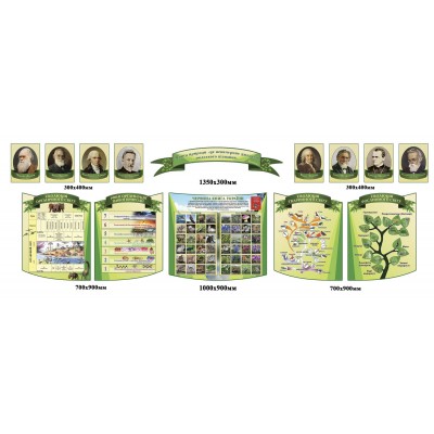 Комплект стендов для кабинета биологии с красной книгой Украины