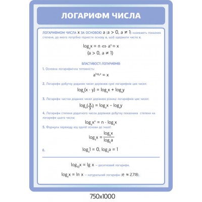Формулы  логарифм числа (сиреневый)