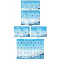 Набор информационных стендов для медицинского учреждения (голубой фон кардиограмма)