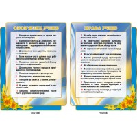 Комплект стендов Права учеников, обязанности учеников подсолнечник (цвет голубой)