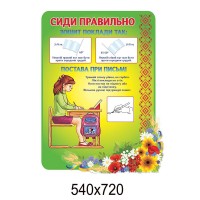 Стенд Сиди правильно (салатовый фон)