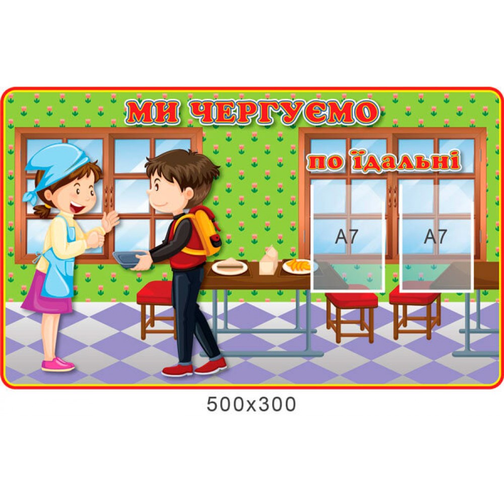 Стенд Мы дежурим по столовой столовая